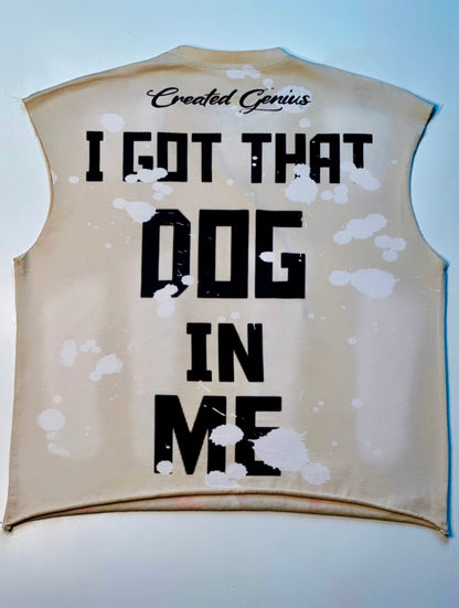 BEWARE sleeveless t-shirt.